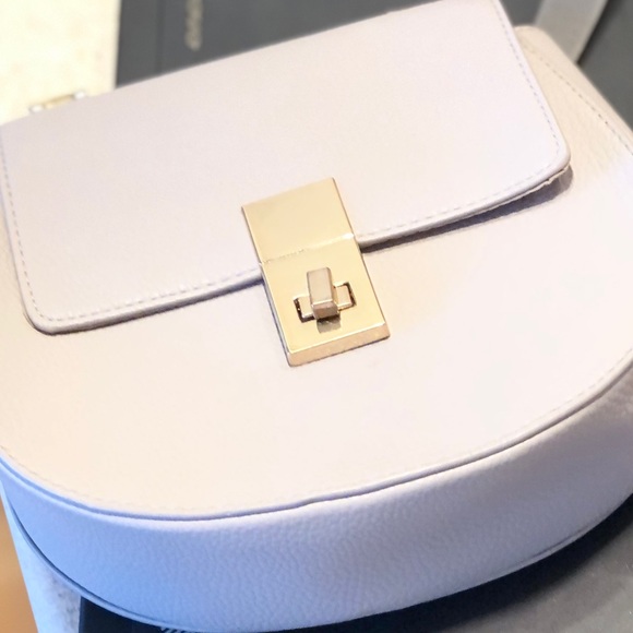 Express Light Gray & Gold Structured Crossbody Purse - Picture 3 of 9